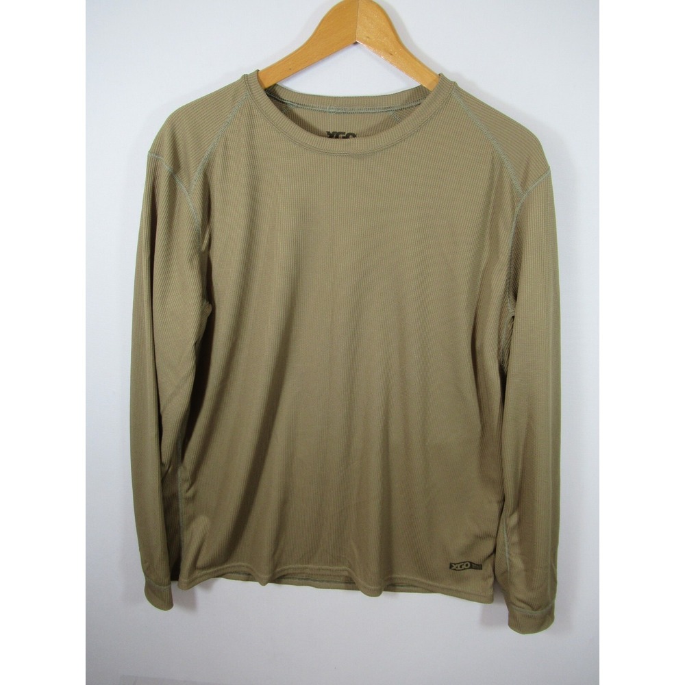 XGO Phase 2 Midweight Performance Thermal Shirt Men Large Tan UPF 25+